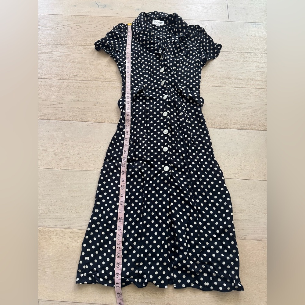 Rouje Marin polka dot dress 38 black white - Picture 10 of 10